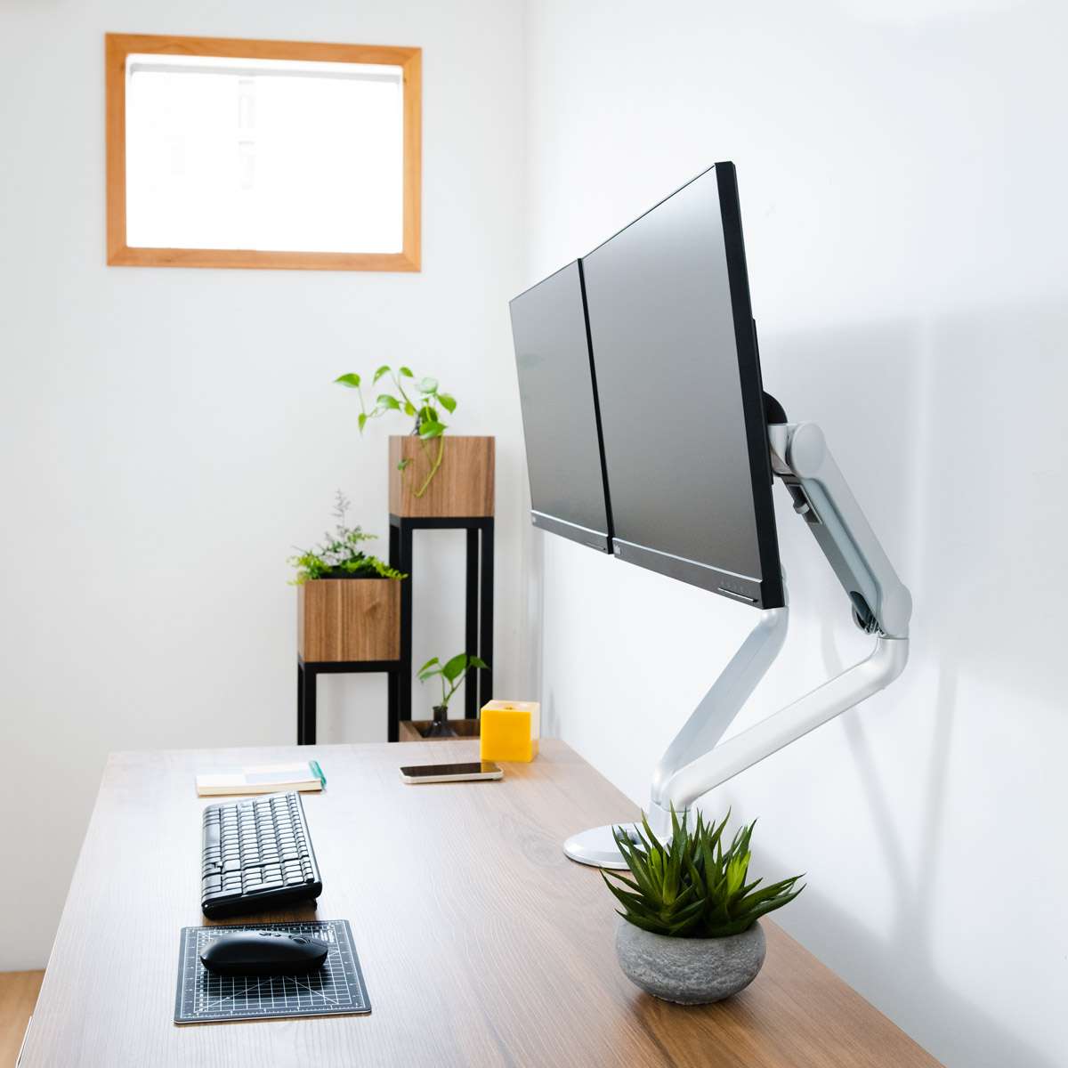 Brazo porta monitor Doble