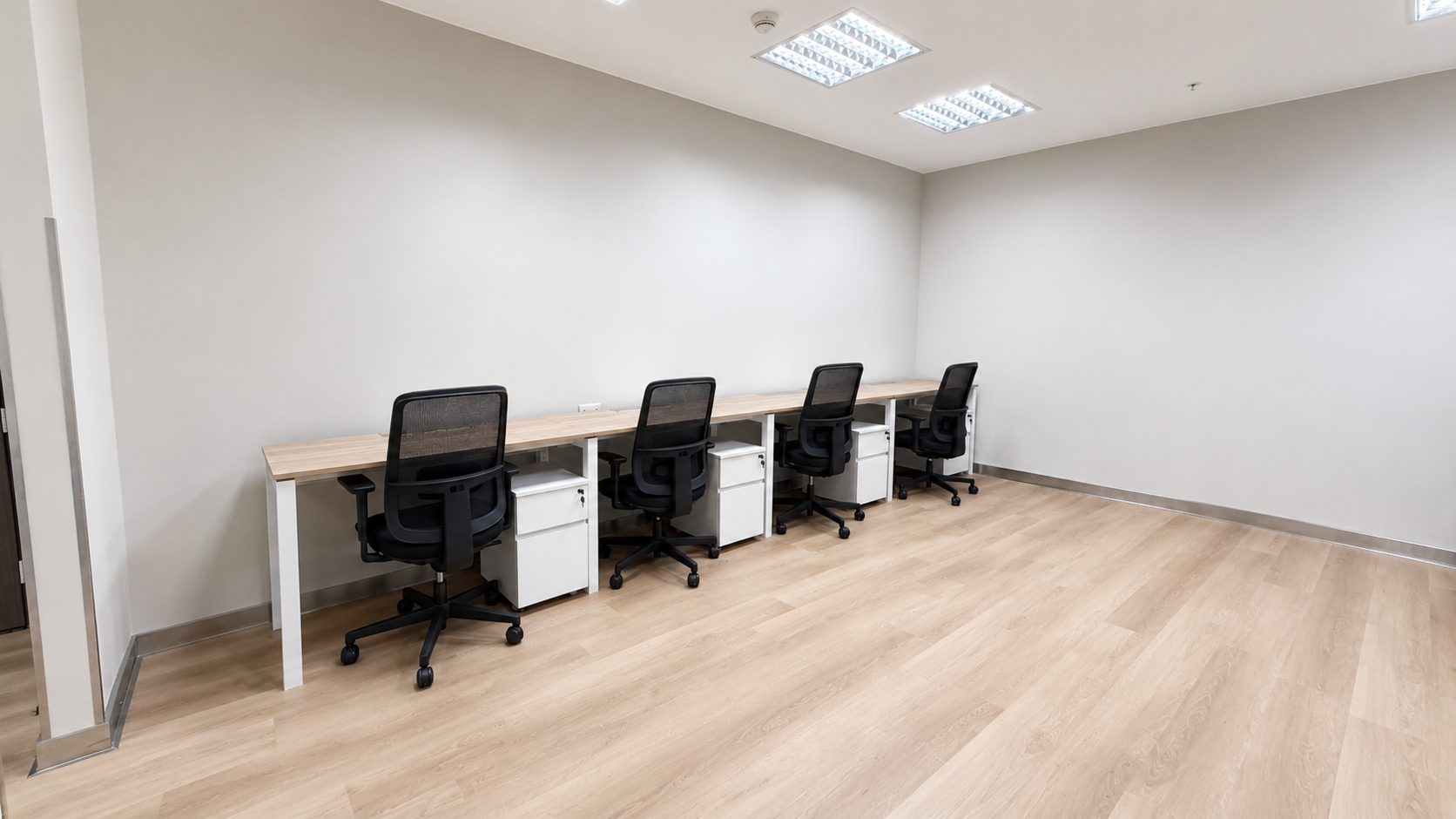 la leña espacios implementados con bench lineales